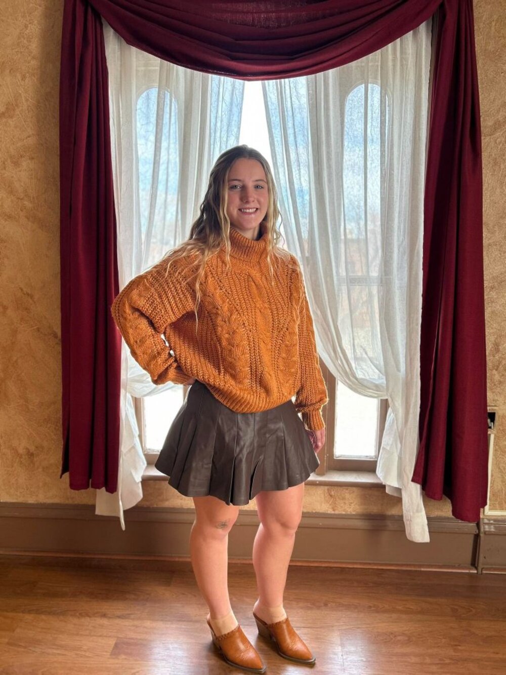 Faux Leather Mini Skirt